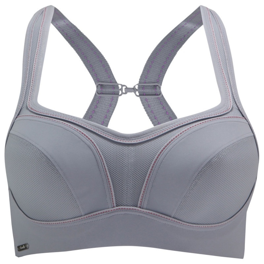 NWT Women's Chantelle High Impact Gray Sports Bra 40G